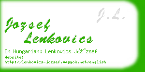 jozsef lenkovics business card